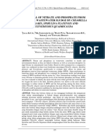 Removal of Nitrate and Phosphate From Municipal Wastewater Sludge by Chlorella