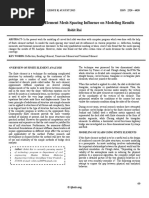 Analysis of Finite Element Mesh Spacing Influence On Modeling Results 14aug