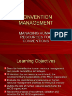 Convention Management - Managing Human Resource