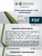 Gastos Deducibles y No Deducibles