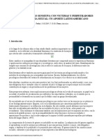 La Terapia Género Sensitiva Con Victimas y Perpetradores de La Violencia Sexual