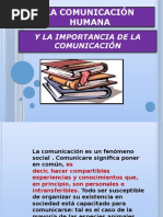 Comunicación Humana y La Importancia de La Comunicacion