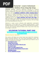 Selenium Tutorial