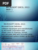 Information and Communications Technology Ms. Excel 01