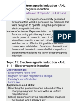 Topic 11.1 - Electromagnetic Induction - AHL