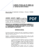 Modelo Resposta Ação Cumprimento Sentença Novo CPC