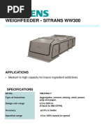 7MH7400 Siemens Weighfeeder - Sitrans WW300