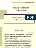 Issues in Teacher Education