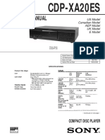 Hfe Sony Cdp-Xa20es Service