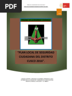 Plan Distrital de Seguridad Ciudadana Cusco