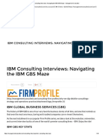 IBM Consulting Interviews - Navigating The IBM GBS Maze - Management Consulted