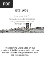 Learning Unit 7 Keynesian Model Including The Government and The Foreign Sector