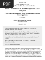 Ernest L. Griffin, Cross-Appellees v. Carl Carlin, Postmaster General, Cross-Appellant, 755 F.2d 1516, 11th Cir. (1985)