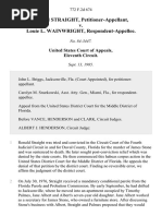 Ronald Straight v. Louie L. Wainwright, 772 F.2d 674, 11th Cir. (1985)