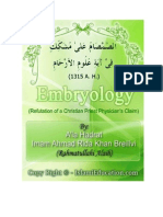 Embryology by Ala Hadrat Imam Ahmad Rida Khan Bareillvi (Rehmatullah Aleh)