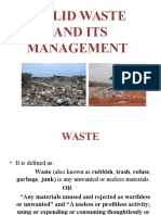 Solid Waste and Its Management