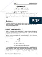 Moisture Content Determination Test