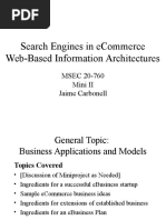 Search Engines in Ecommerce Web-Based Information Architectures