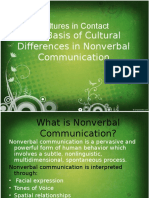 Cultures in Contact: The Basis of Cultural Differences in Nonverbal Communication