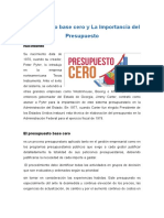 Presupuesto Base Cero y La Importancia Del Presupuesto