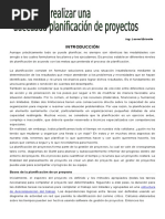 Pasos para Realizar Una Adecuada Planificación de Proyectos (II Parcial)