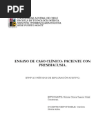 Ensayo Sobre Caso Clinico PRESBIACUSIA