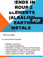 Trends in Group 2 Elements (Alkaline Earth Metals)