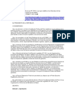 Ds. Reglamento Ley Que Establece Derechos de Las Personas Usuarios de Los Servicios de Salud