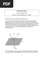 Electromagnetic Waves: Electromagnetic Wave at The Interface Between Two Dielectric Media