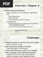 Overview: Chapter 6: Sensor Network Databases