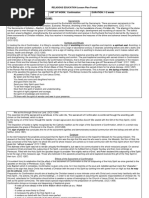 RELIGIOUS EDUCATION Lesson Plan Format GRADE: Stage 3 Yr. 6 UNIT OF WORK: Confirmation DURATION: 1-2 Weeks