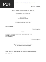 David J. Powell v. American Remediation & Environmental, Inc., 11th Cir. (2015)