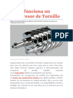 Cómo Funciona Un Compresor de Tornillo