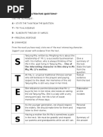 How To Answer Literature Questions f3,4&5