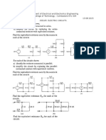 Department of Electrical and Electronics Engineering PSG College of Technology: Coimbatore 641 004 13 08 2015 15E105 Electric Circuits