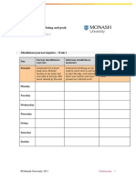 Mindfulness Journal Template