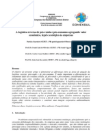 A Caracterização Da Logística Reversa de Pósvenda e Posconsumo Agregando Valor Econômico Legal e Ecológico