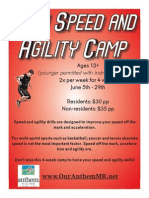 Teen Speed Agility Camp Flier