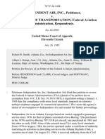 Independent Air, Inc. v. Department of Transportation, Federal Aviation Administration, 767 F.2d 1488, 11th Cir. (1985)