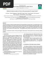 Method of Determination of Thermo-Flow Parameters For Steam Boiler