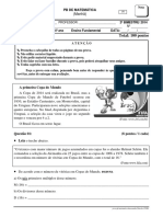 Prova PB Matematica 4ano Manha 2bim PDF