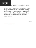 Flowmeter Piping Requirements