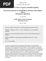 United States v. Deral Gene Holman, Donald Bruce Holman, John Mallory Obert, 680 F.2d 1340, 11th Cir. (1982)