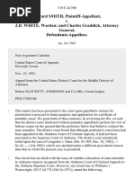 Edward Smith v. J.D. White, Warden and Charles Graddick, Attorney General, 719 F.2d 390, 11th Cir. (1983)