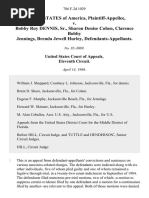 United States v. Bobby Roy Dennis, SR., Sharon Denise Cohen, Clarence Bobby Jennings, Brenda Jewell Hurley, 786 F.2d 1029, 11th Cir. (1986)