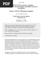 United States of America, Thomas Bogert, Brock Scaglione and Djuro Lekocevic v. Bernie Cawley, 48 F.3d 90, 2d Cir. (1995)