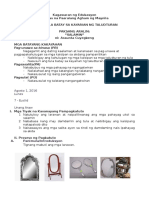 Learning Plang Filipino 7 Unang Markahan Ikapitong Linggo