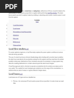 Electrical Power Load Flow Studies