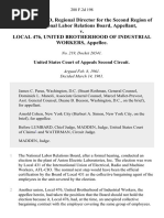 Ivan C. McLeod Regional Director For The Second Region of The National Labor Relations Board v. Local 476, United Brotherhood of Industrial Workers, 288 F.2d 198, 2d Cir. (1961)