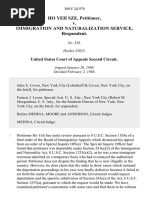 Ho Yeh Sze v. Immigration and Naturalization Service, 389 F.2d 978, 2d Cir. (1968)